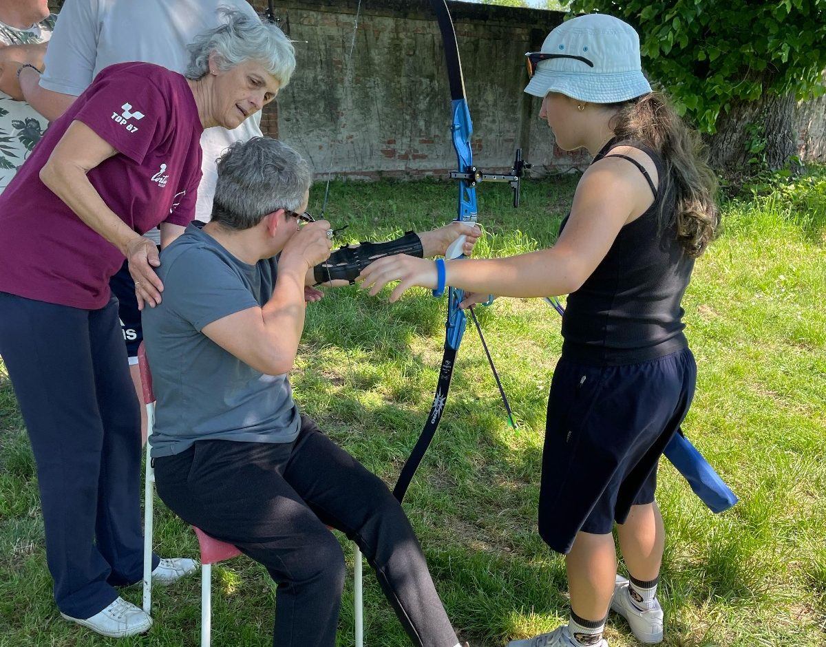 Al parco di Villa Breda con gli “Arcieri del Cedro”